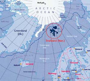 Carte Svalbard